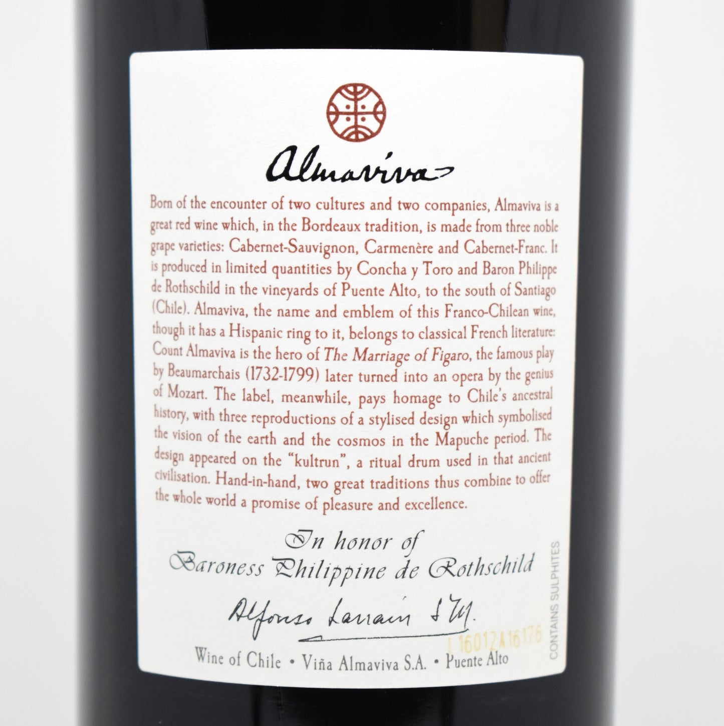 Dégustation vin rouge Almaviva 2014