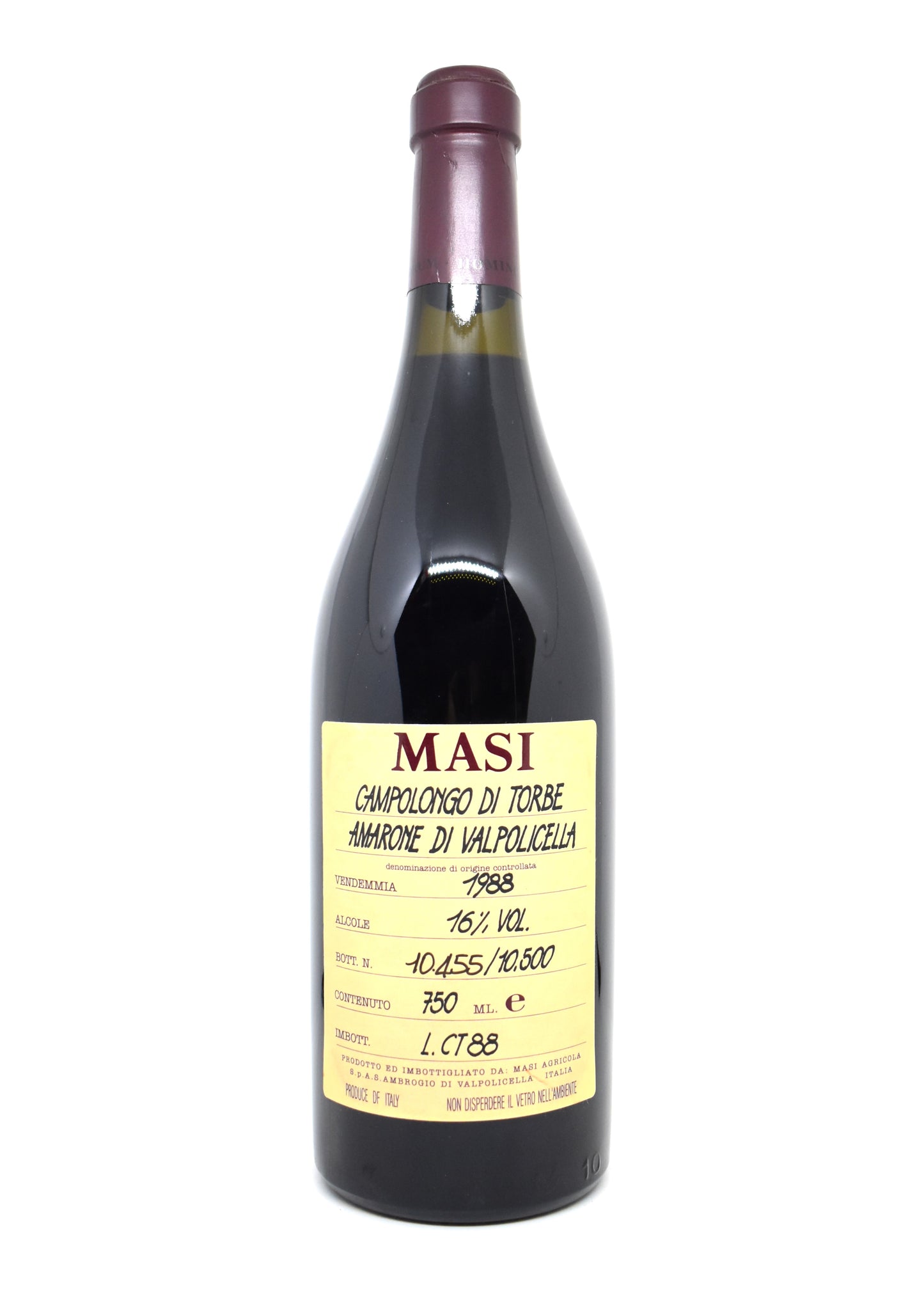 Acheter Amarone 1988 Campolongo di Torbe - Masi