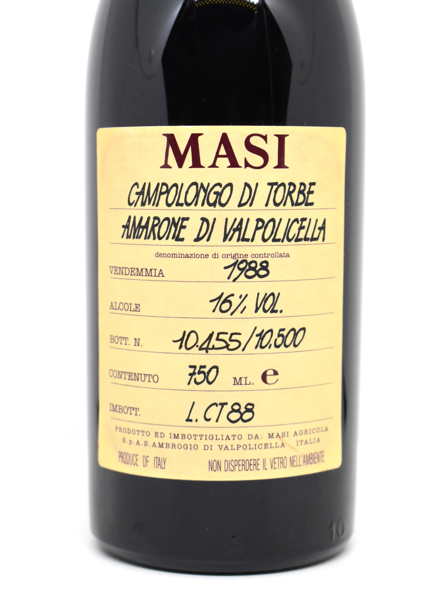 Offrir un grand vin Italien de 1988 ? Amarone Masi !