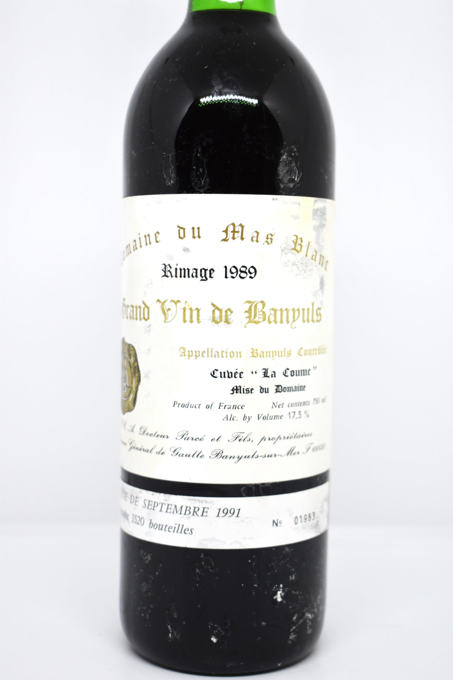 Banyuls 1989 vin de collection