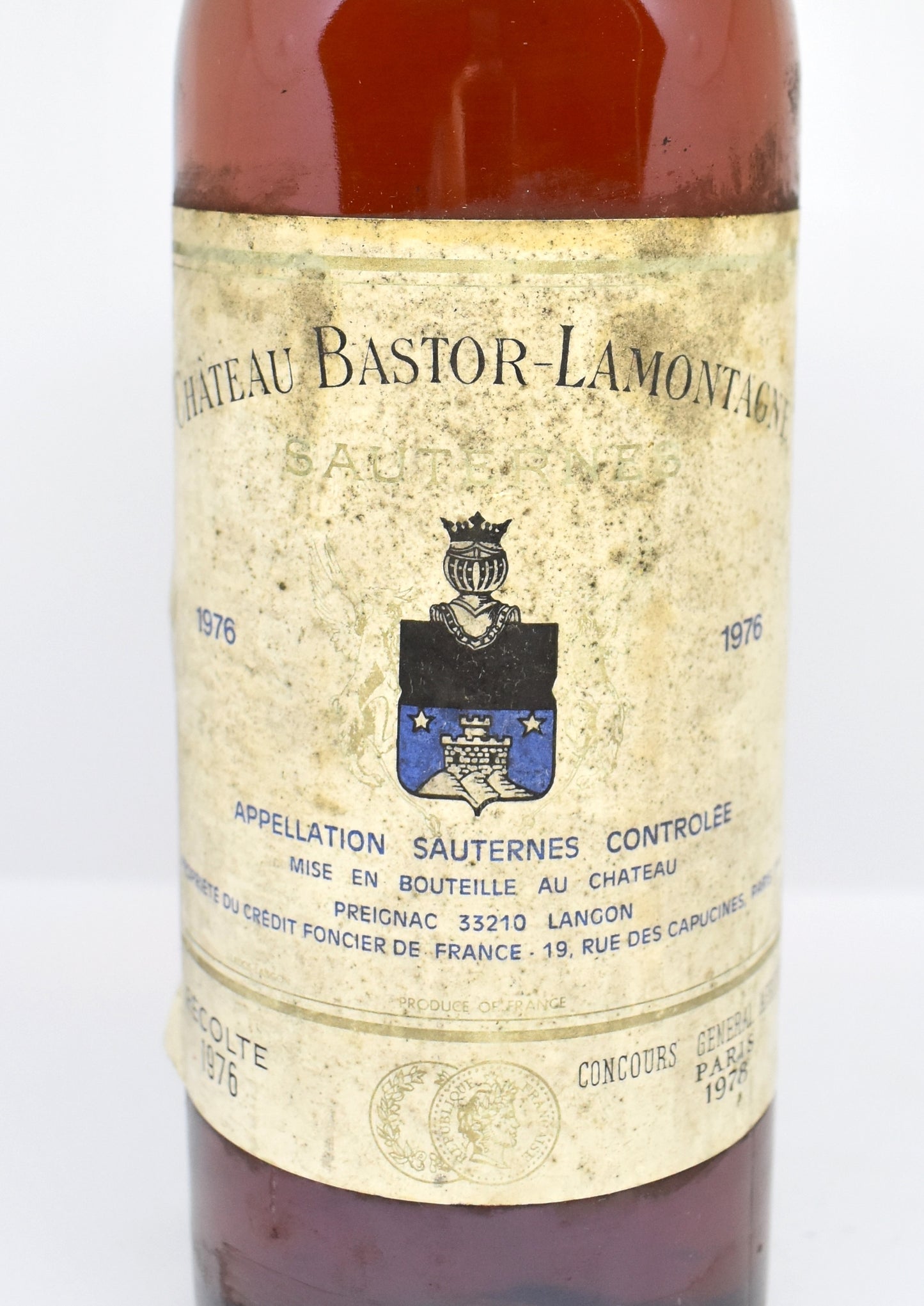 Château Bastor-Lamontagne 1976 - Sauternes