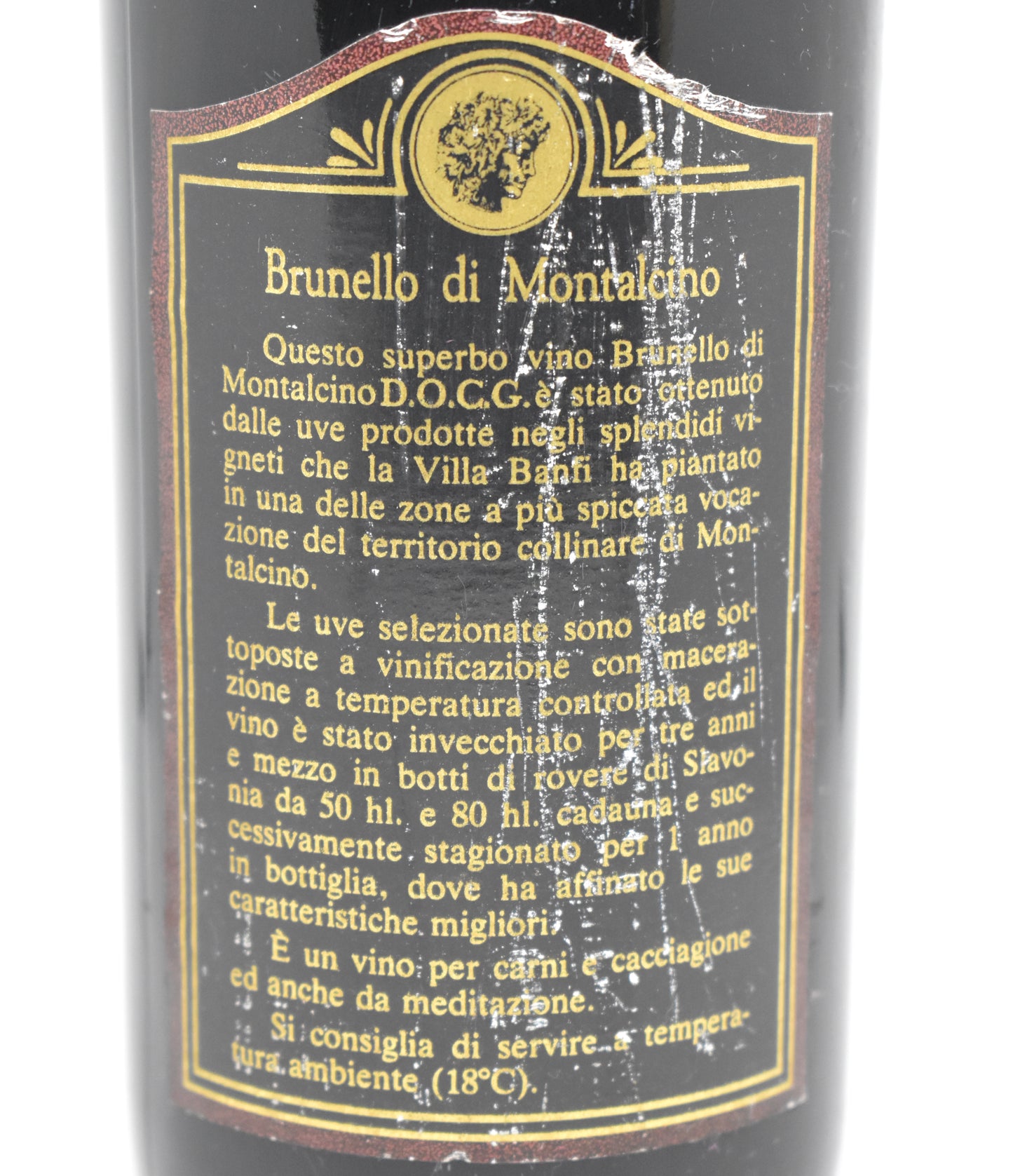 Grand vin Villa Banfi 1980 Brunello Di Montalcino DOCG