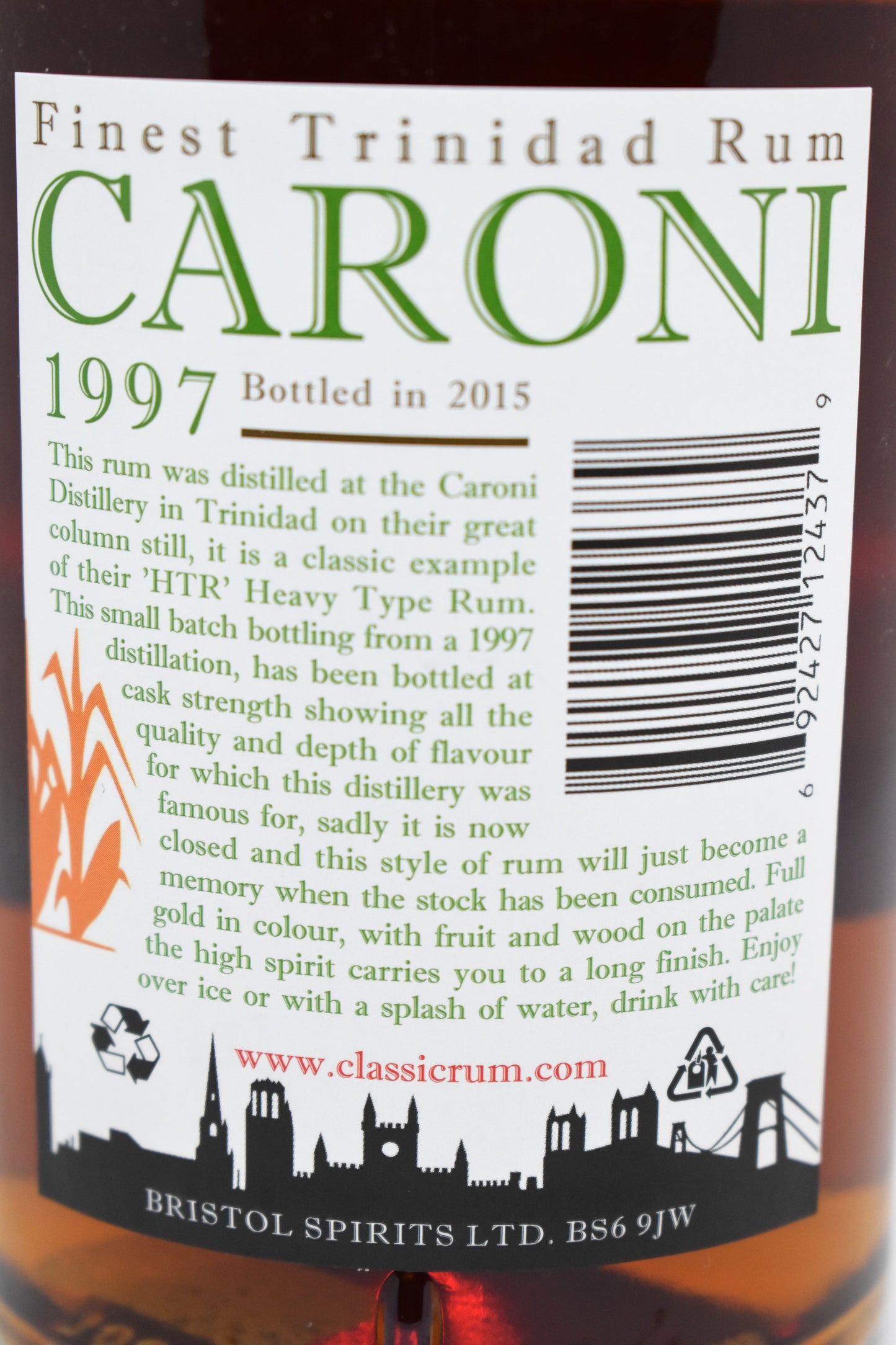 Caroni Rum 1997 - 61.5% vol - Bristol Classic Rum