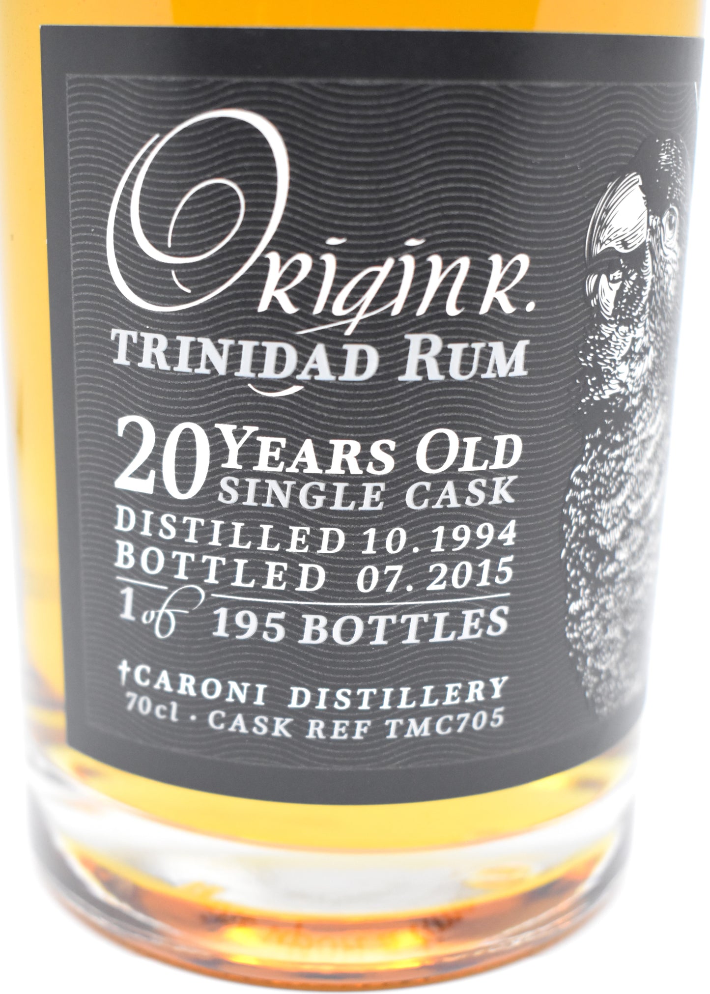 Caroni 20years Old - Trinidad Rum - 52% vol Single Cask - Distilled in 1994 - Origin R.