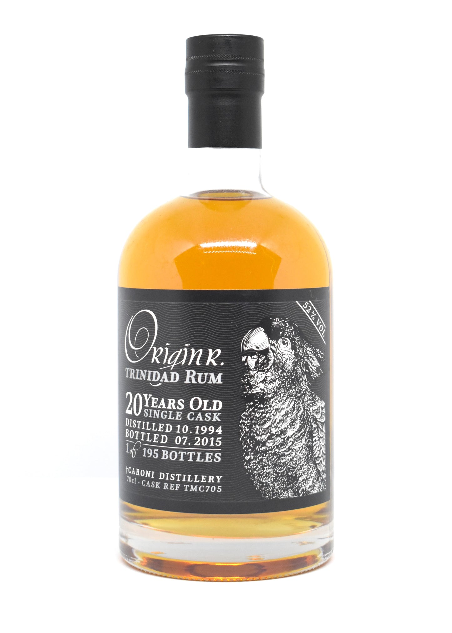 Caroni 20years Old - Trinidad Rum - 52% vol Single Cask - Distilled in 1994 - Origin R.