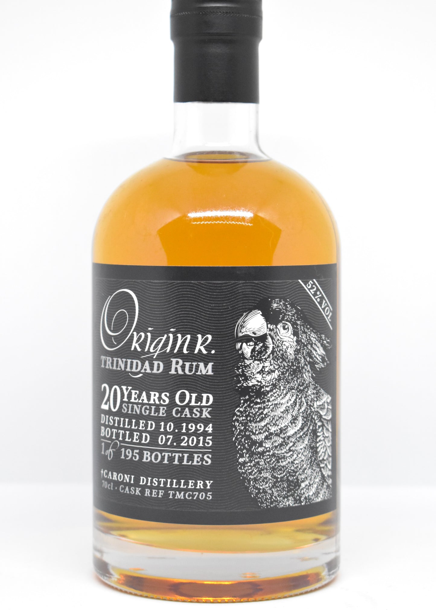 Caroni 20years Old - Trinidad Rum - 52% vol Single Cask - Distilled in 1994 - Origin R.