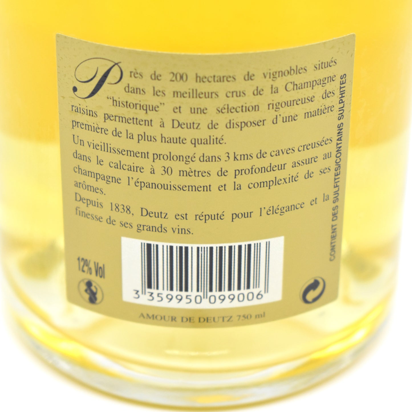 Vin effervescent de luxe Champagne Deutz 2005