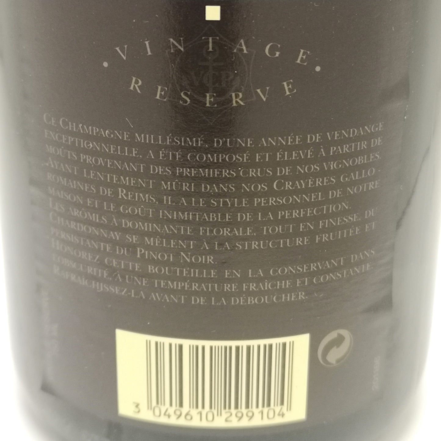 Champagne millésime 1988 Veuve Clicquot