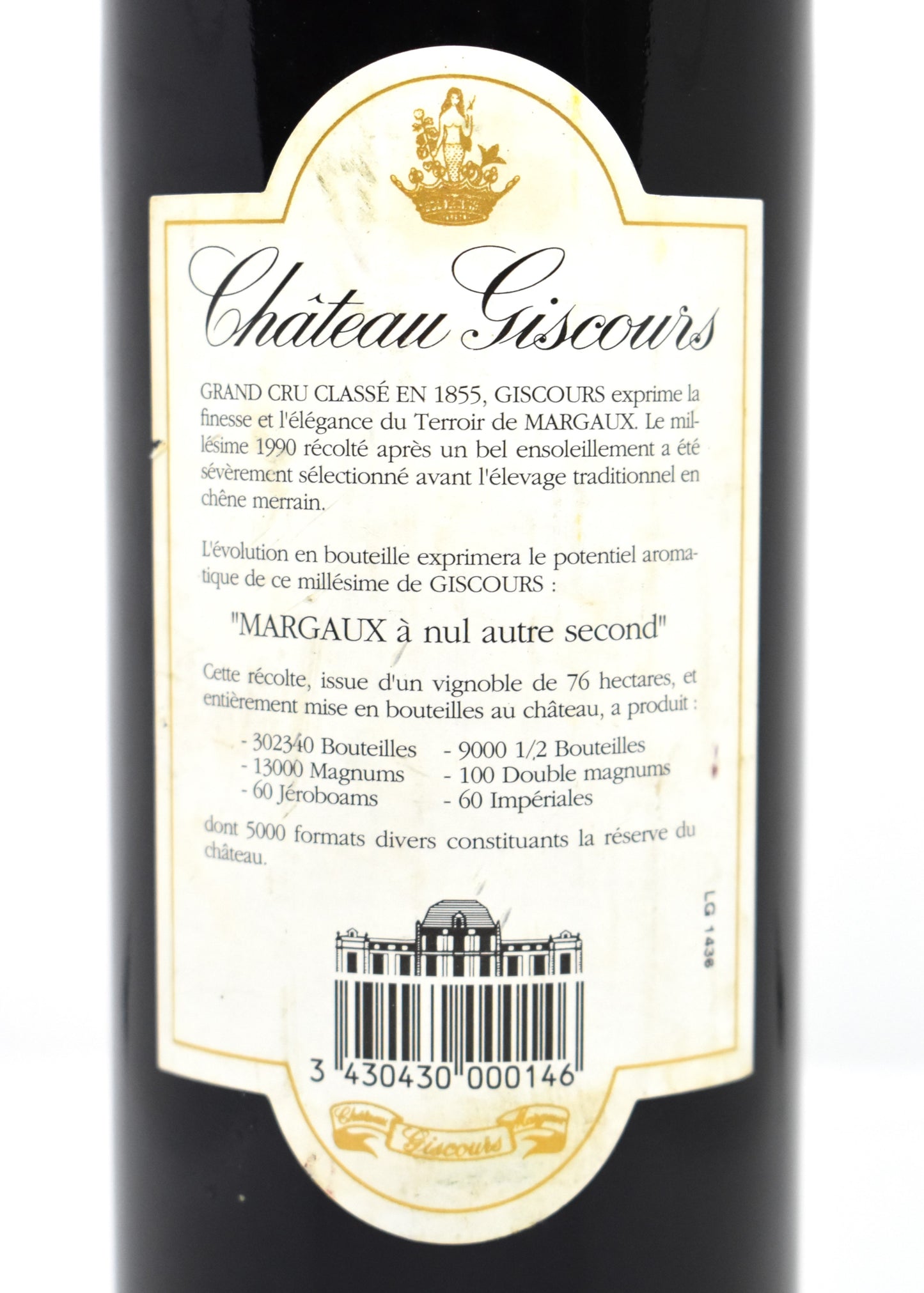 Vin rare Bordeaux 1990 cadeau anniversaire