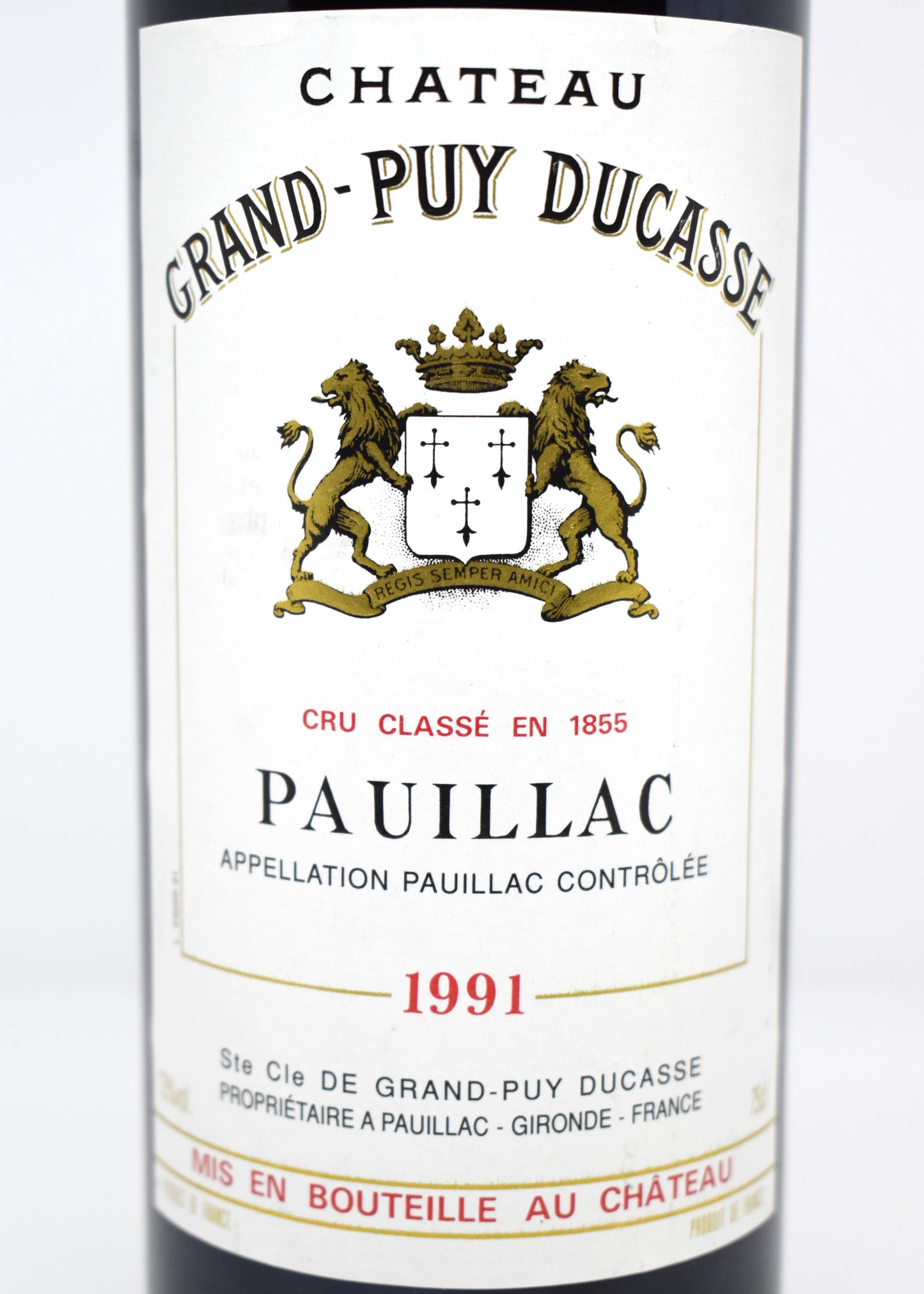 Grand-Puy Ducasse 1991, Bordeaux rive gauche, dégustation classiques de Pauillac