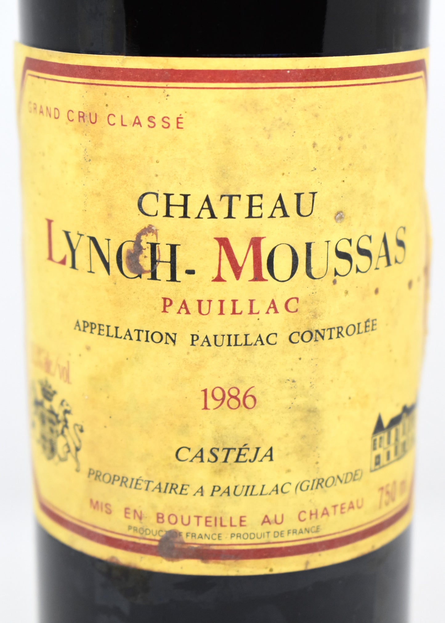 Château Lynch-Moussas 1986 - Pauillac