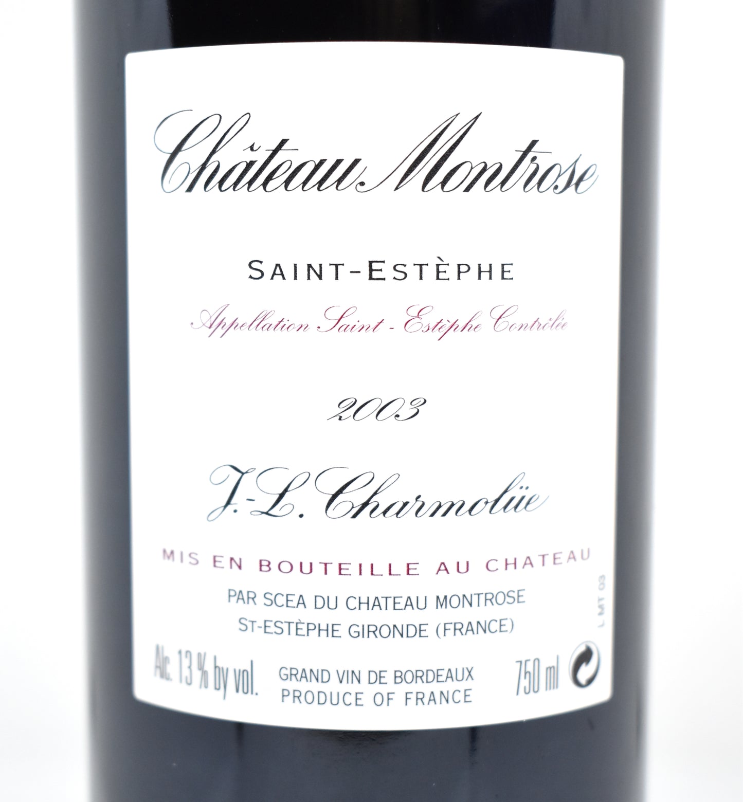 Vin de prestige Bordeaux Montrose 2003