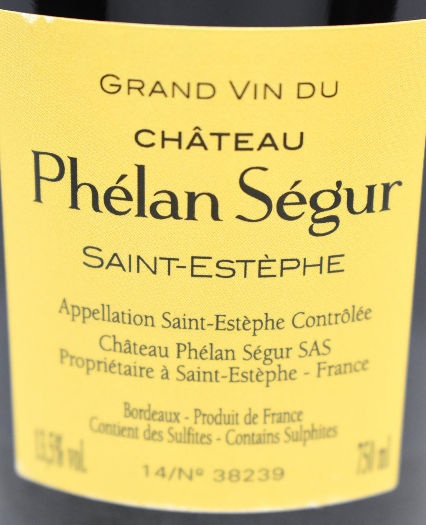 Grand Cru de Saint-Estèphe Phélan Ségur 2014
