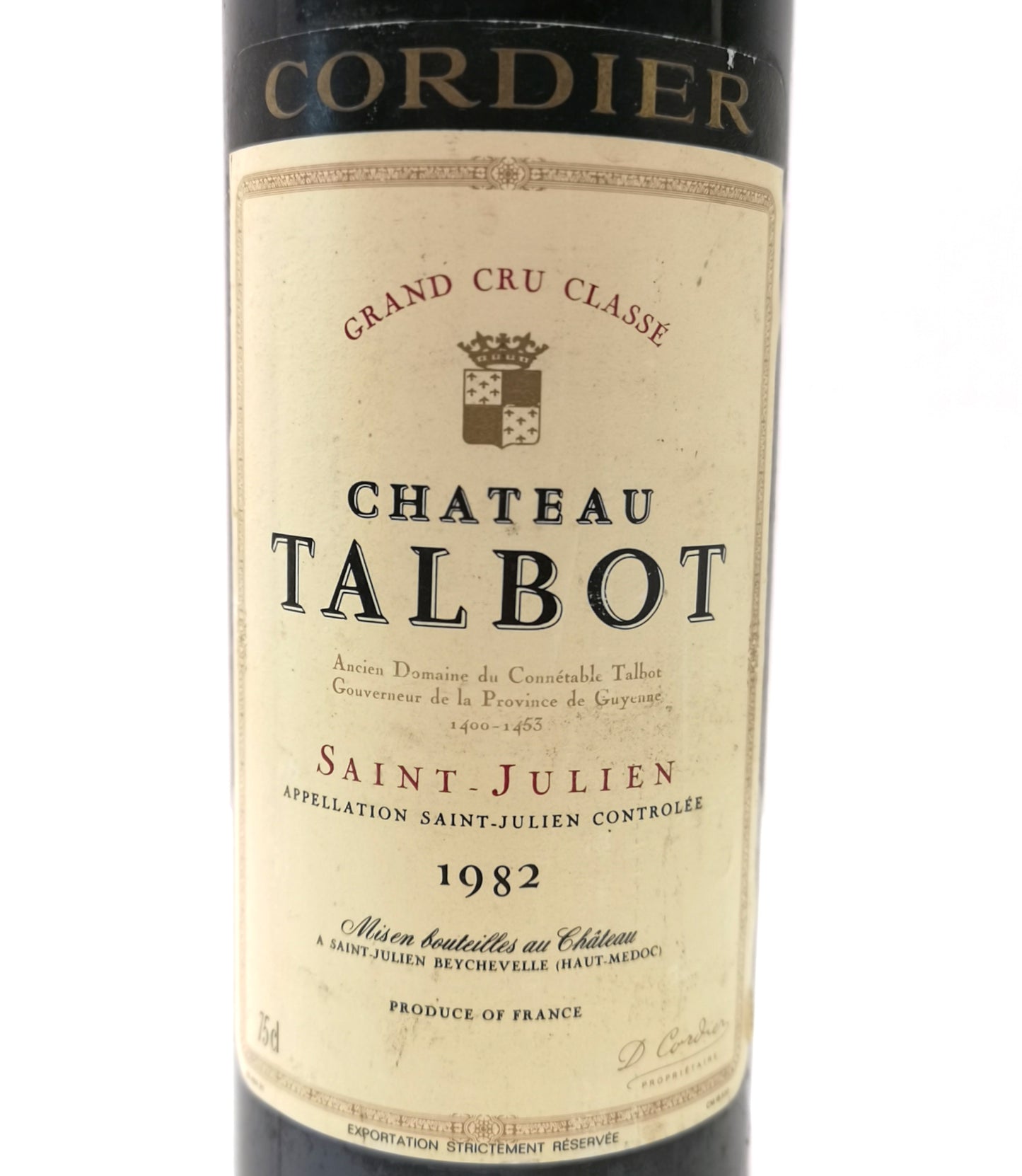Offrir un grand bordeaux de 1982 ? Talbot