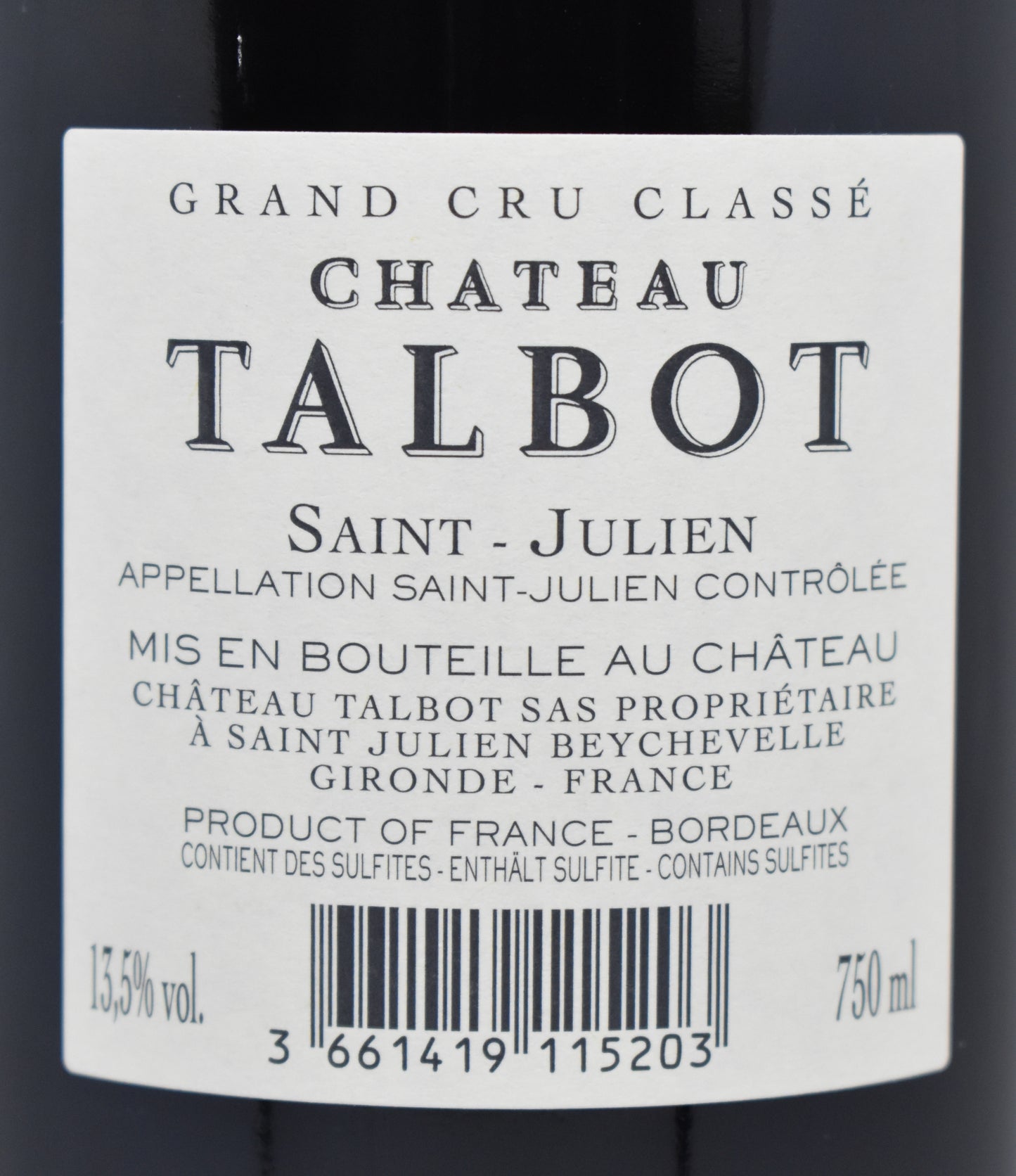 Commander vin rouge Bordeaux Saint-Julien 2015