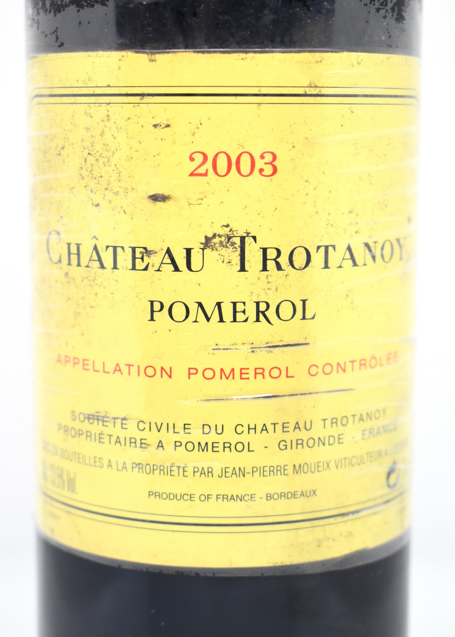 Cadeau millésime 2003 pour amateur : Château Trotanoy 2003, vin rouge de Pomerol