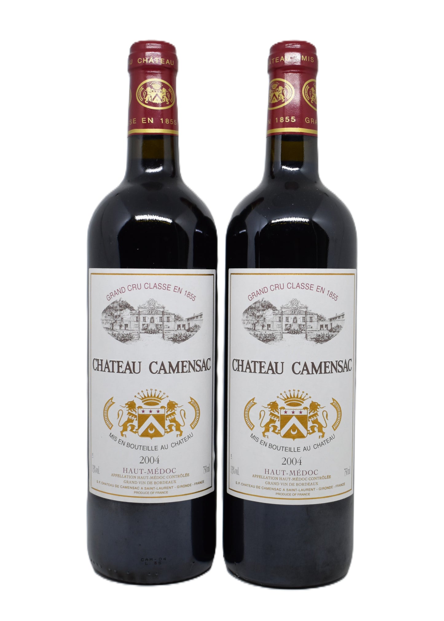Château Camensac 2004 - Flacon d'exception stocké sous température contrôlée