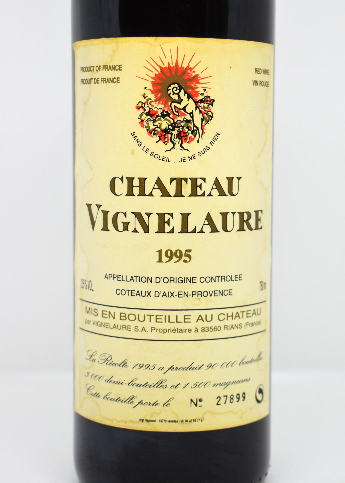Château Vignelaure 1995 - Côteaux d'Aix en Provence