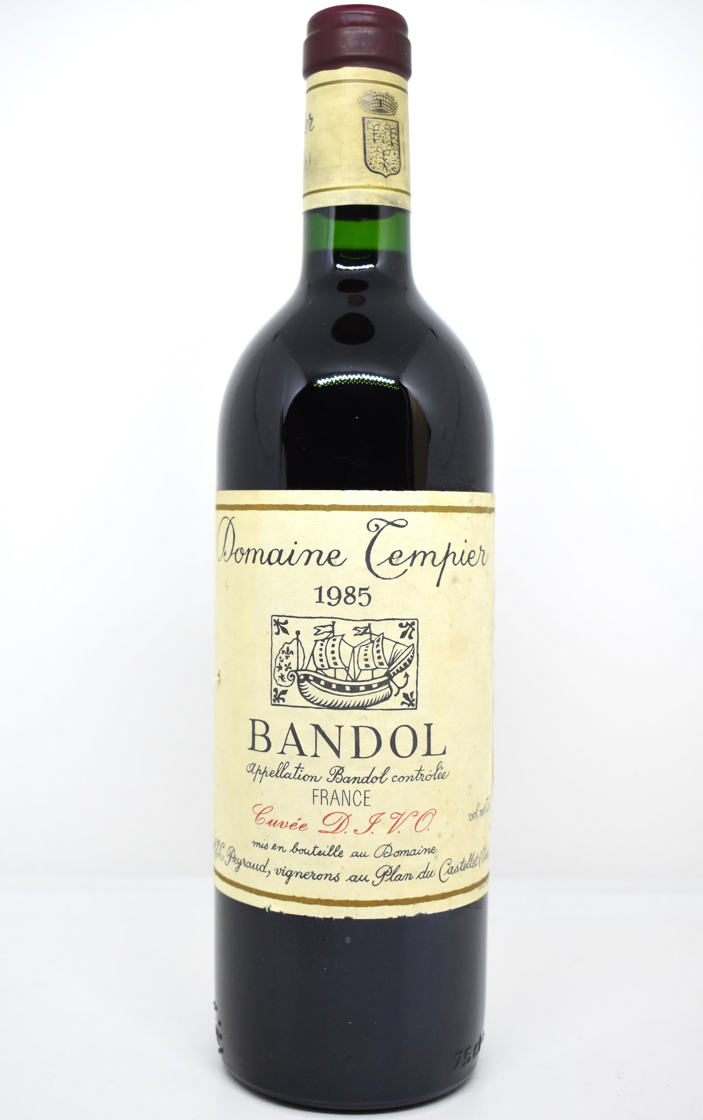 Vin rouge Provence 1985 Domaine Tempier Cuvée DJVO achat Bandol