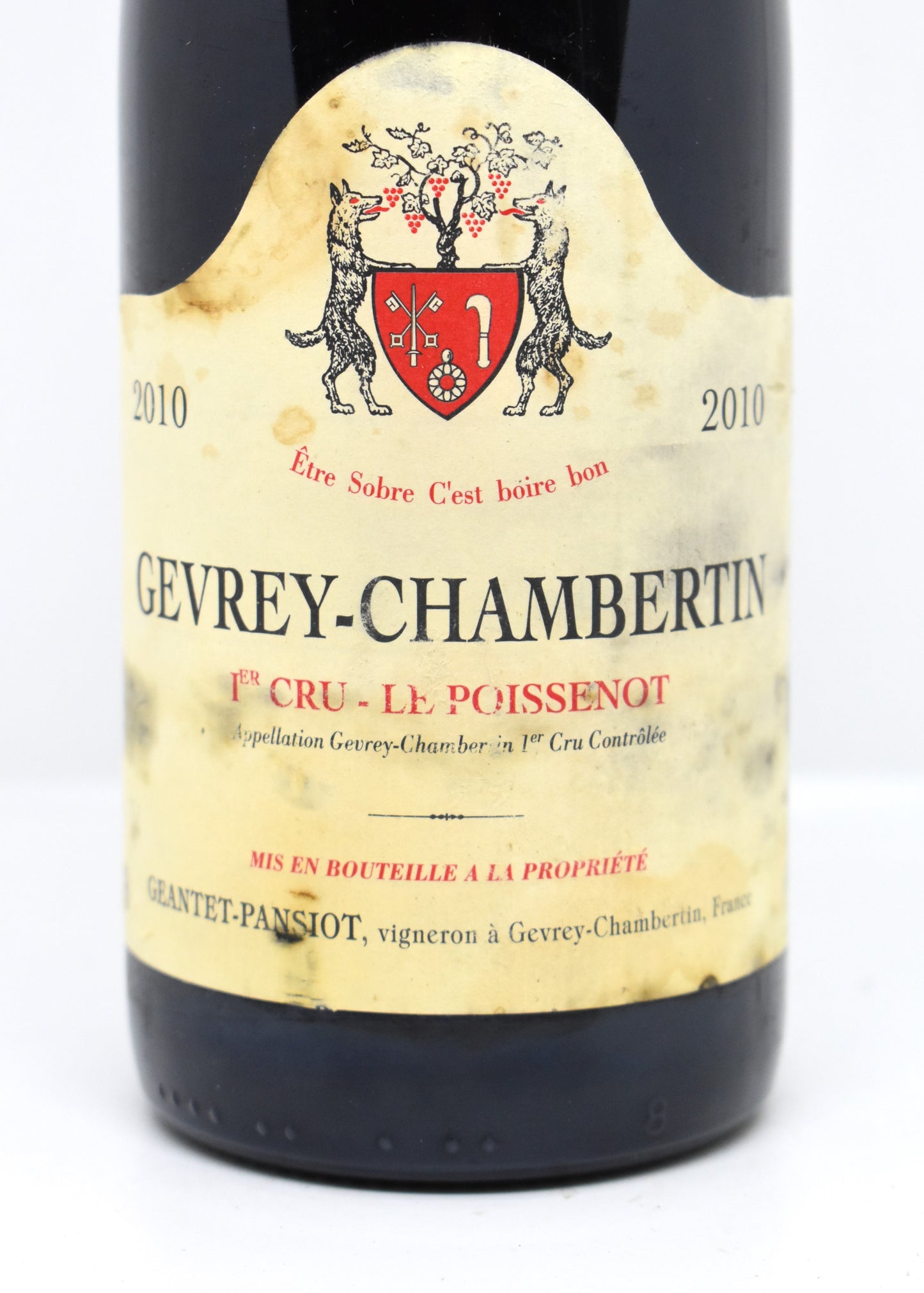 Geantet-Pansiot - Vin rare Gevrey-Chambertin Le Poissenot 2010