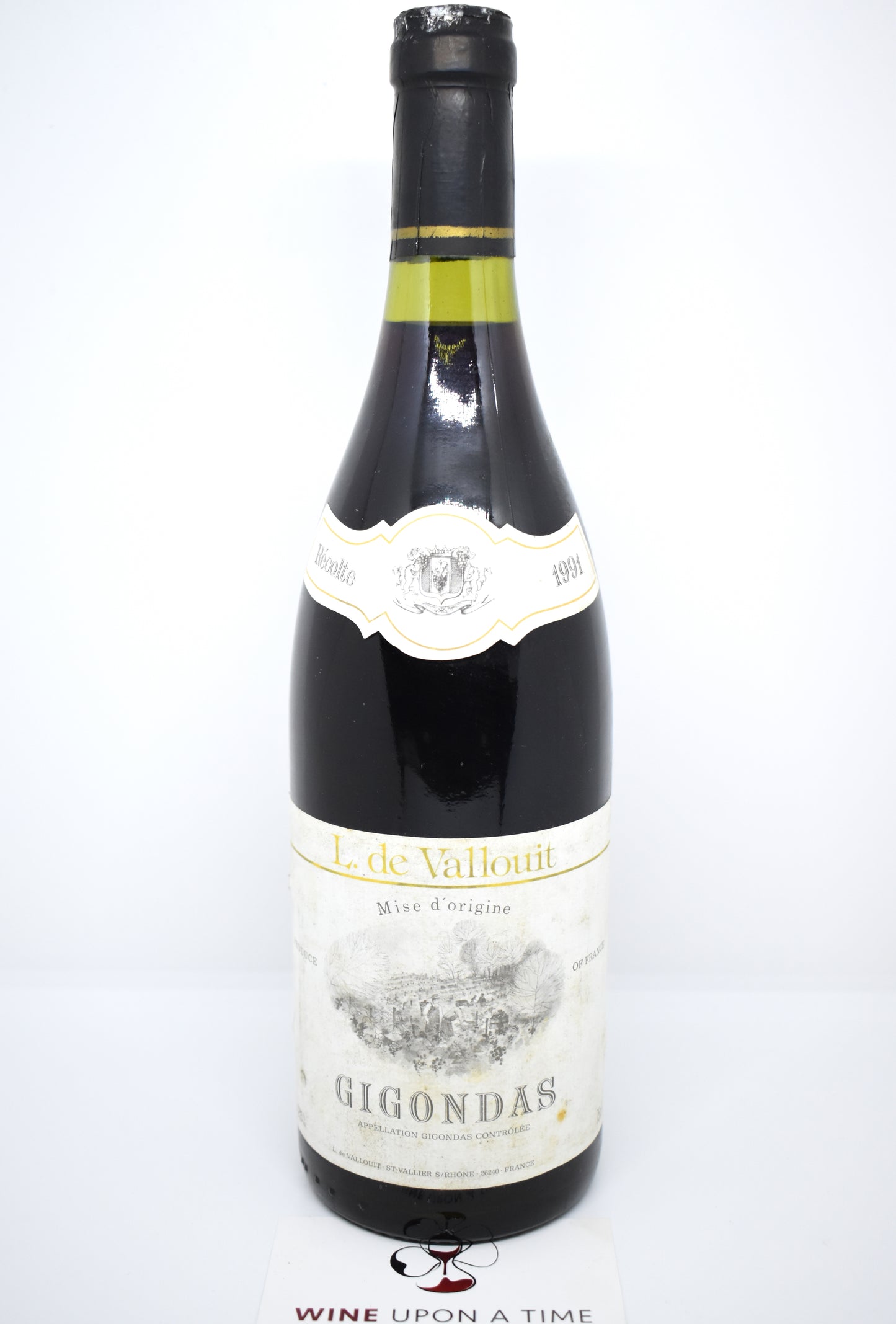 Bouteille de Gigondas 1991 Vallouit pour cave de passionnés