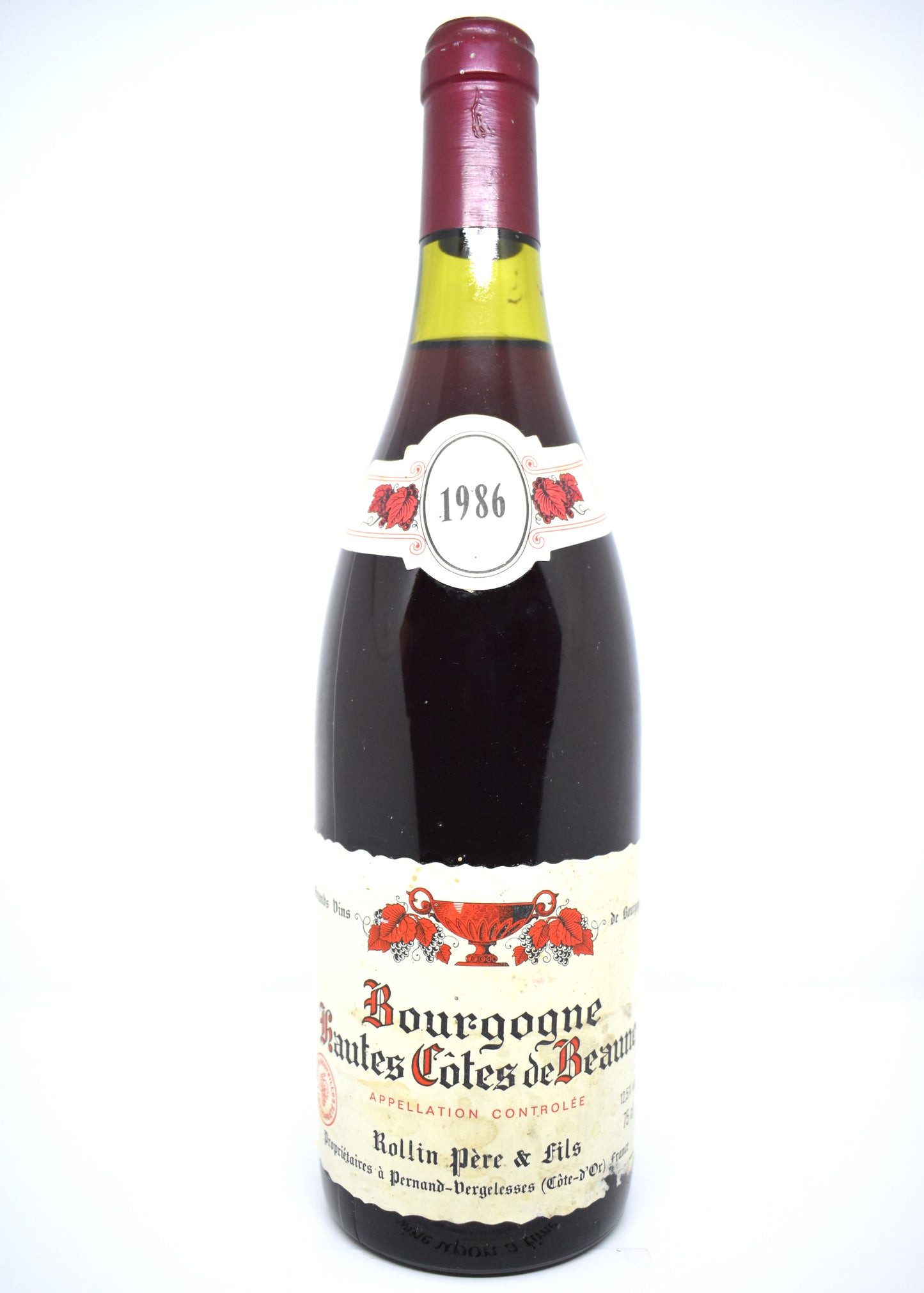Bourgogne Hautes-Côtes de Beaune 1986, vin de 1986 pour cadeau anniversaire, prix raisonnable