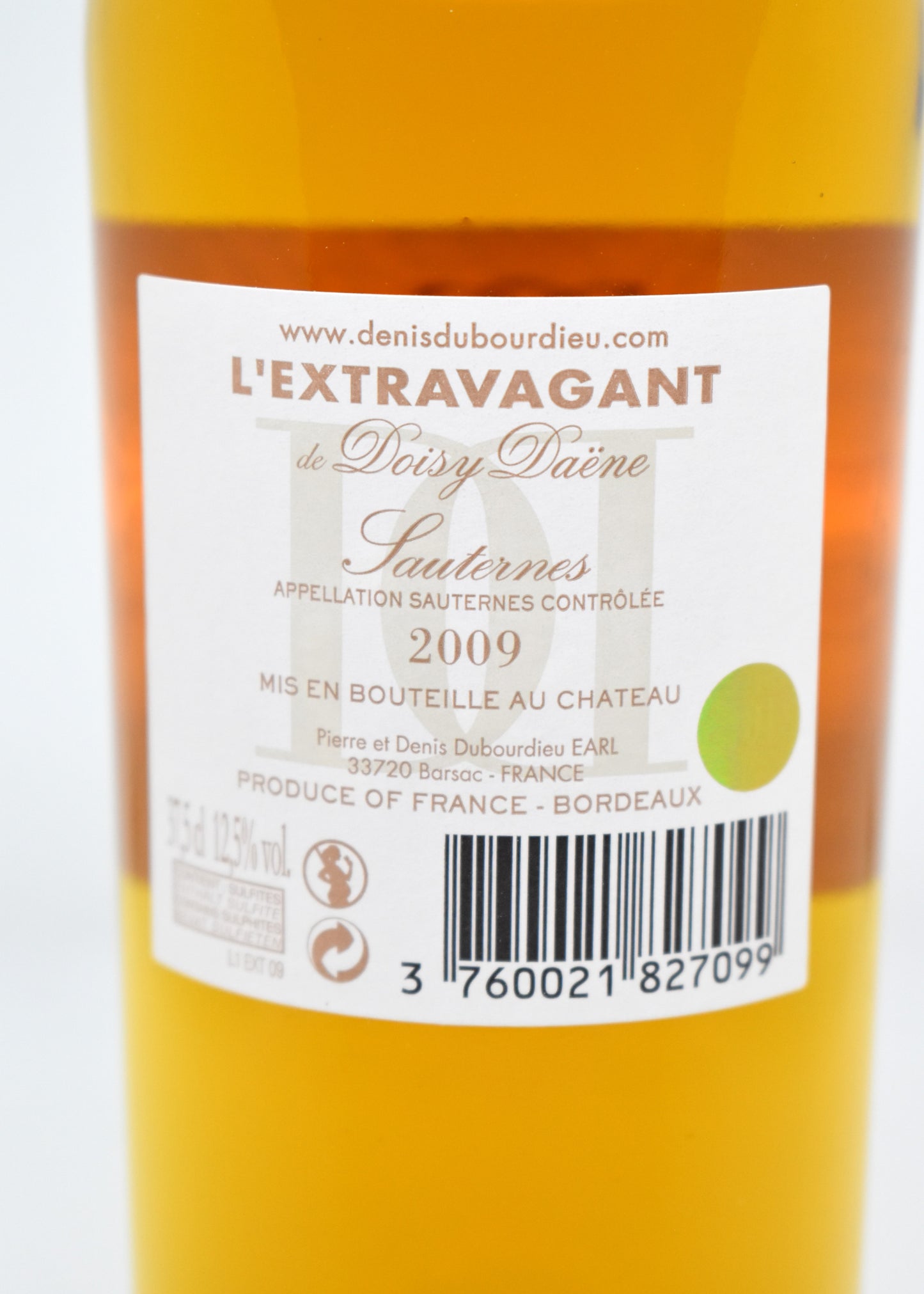 Vin doux 2009, Sauternes L’Extravagant, célébrer une date 2009