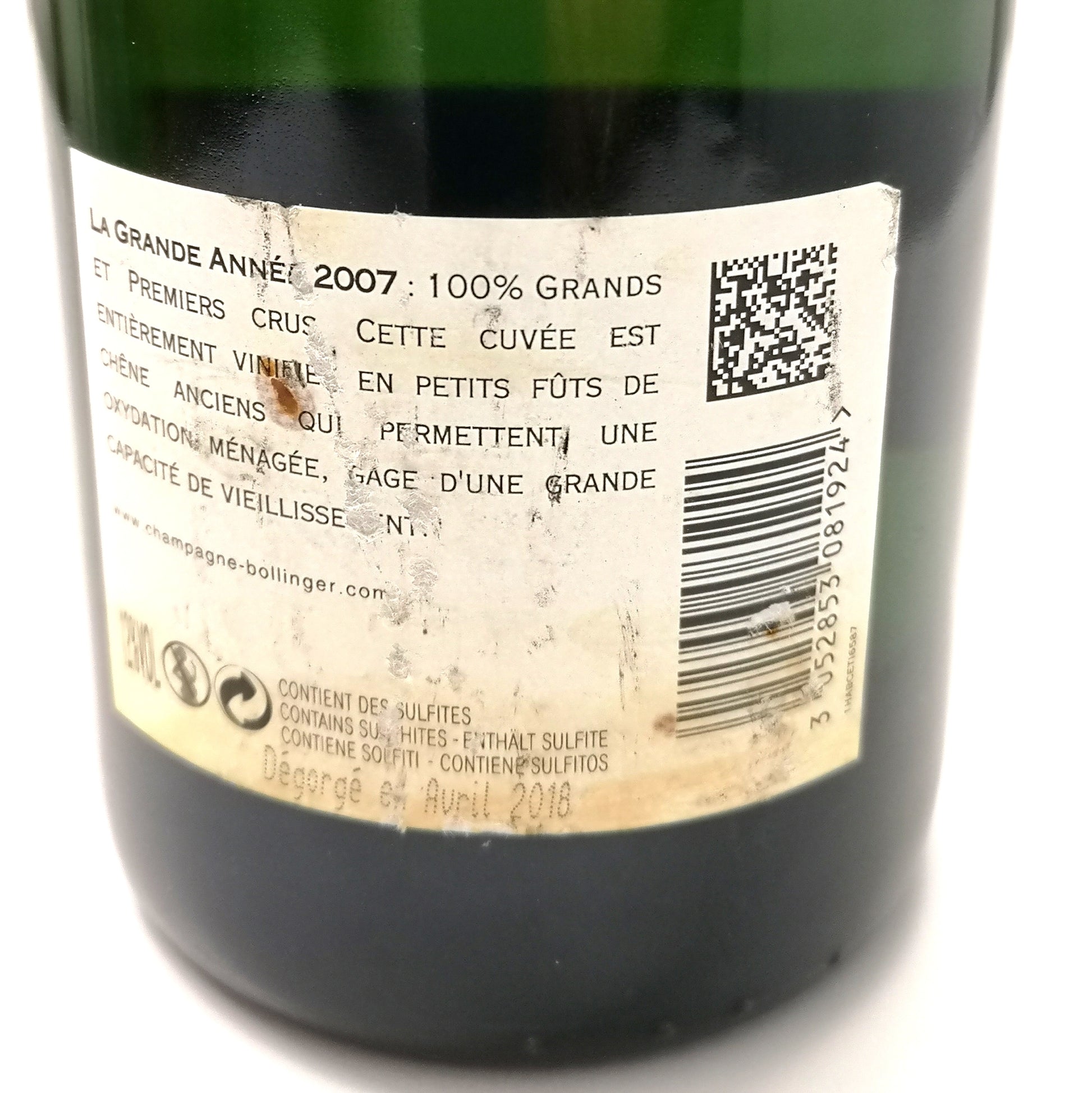 Commander Bollinger Grande Année 2007 en stock