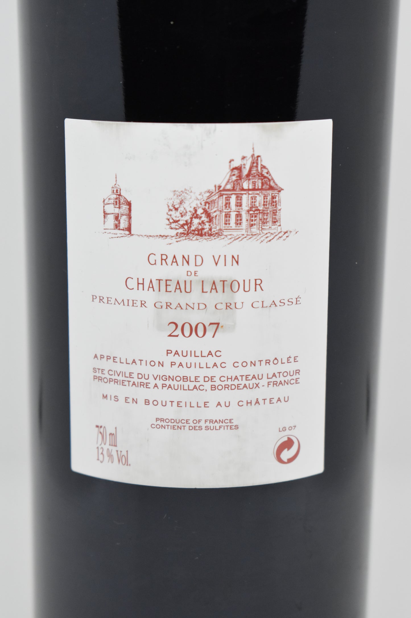 Cadeau parfait pour anniversaire 2007 Château Latour