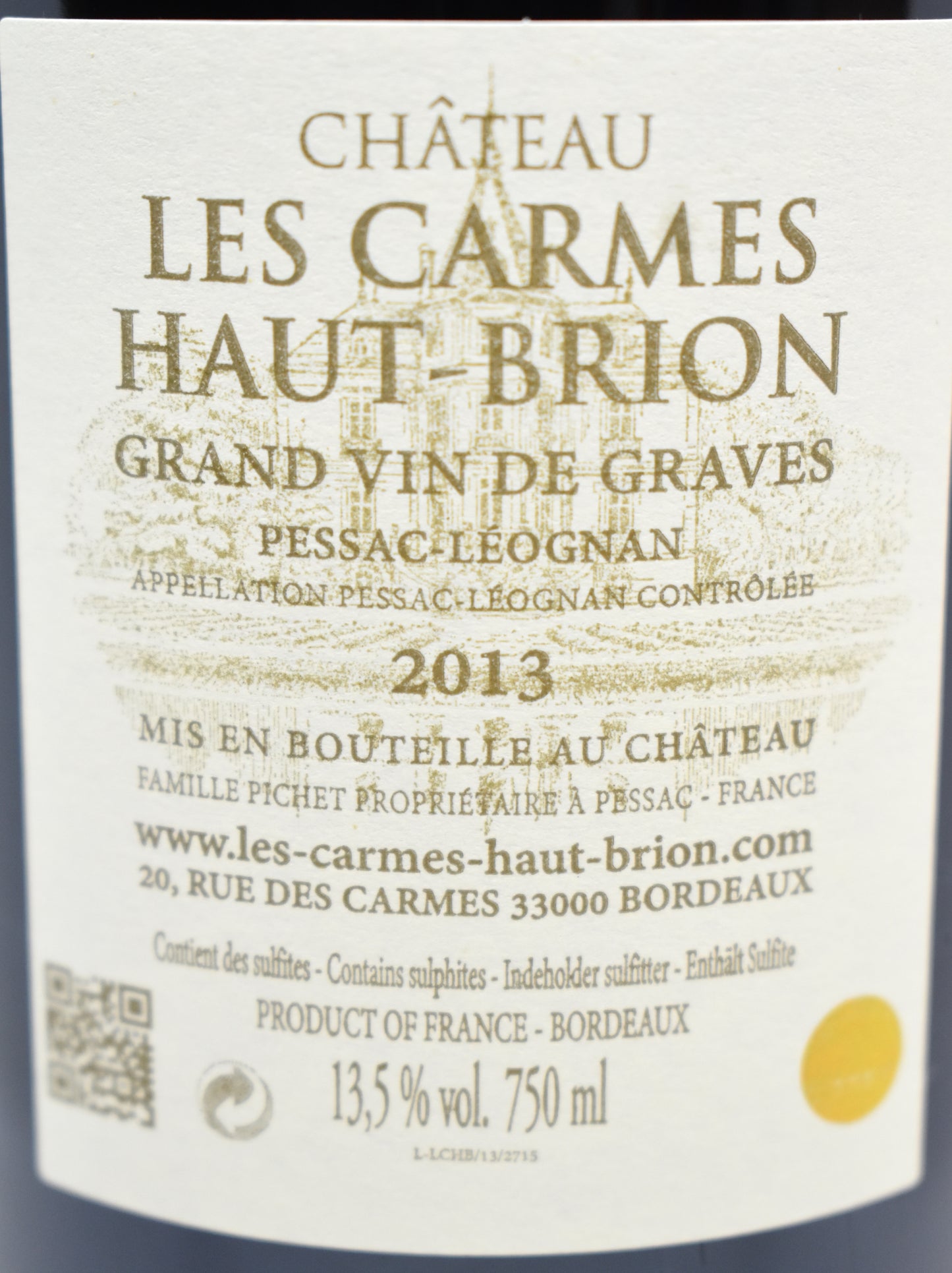Acheter Les Carmes Haut-Brion 2013 Graves au meilleur prix
