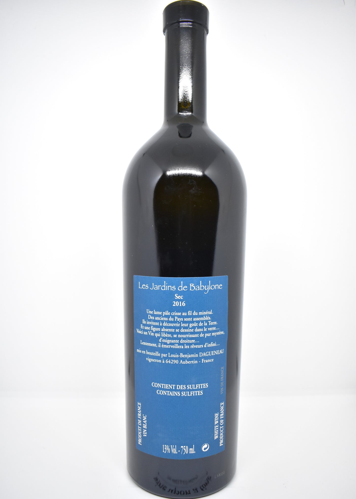 Domaine Didier Dagueneau, Les Jardins de Babylone 2016 Sec, meilleur prix disponible, expédition Europe