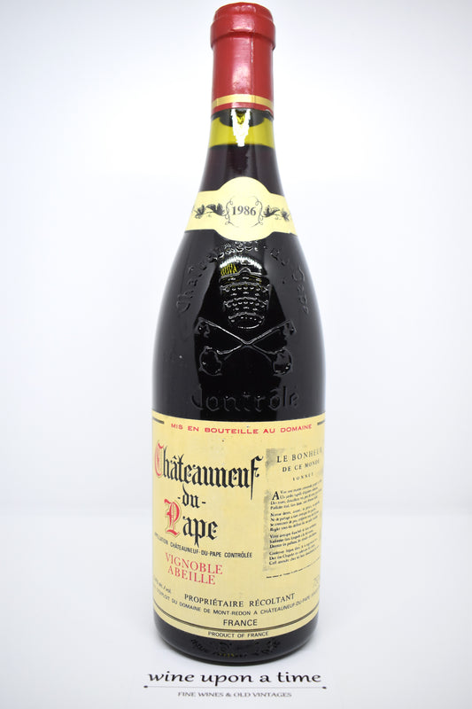Châteauneuf-du-Pape 1986, Château Mont-Redon, cadeau millésime 1986