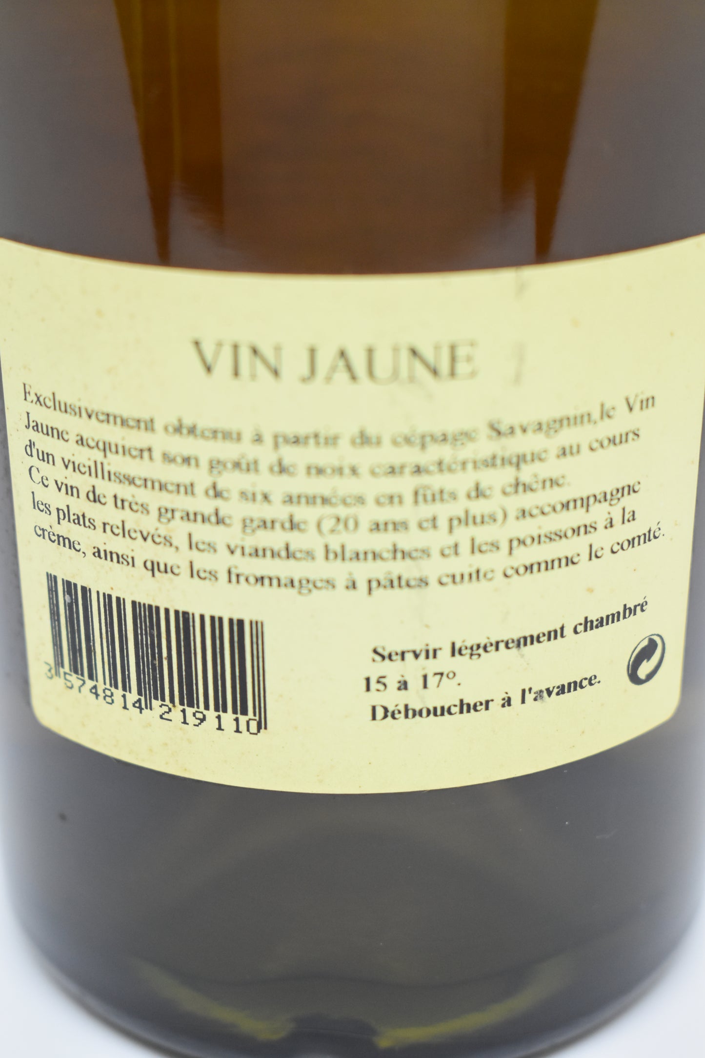 Bouteille rare Vin Jaune Fruitière 1989