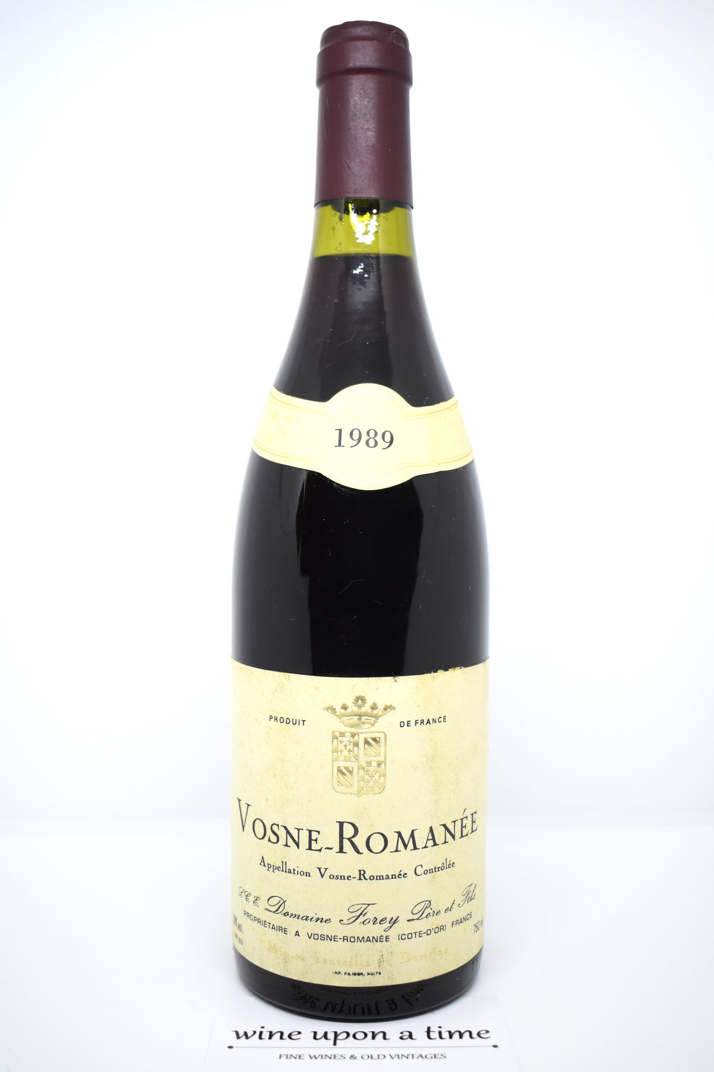 Vosne-Romanée 1989, Bourgogne rouge, cadeau millésime 1989 pour amateur