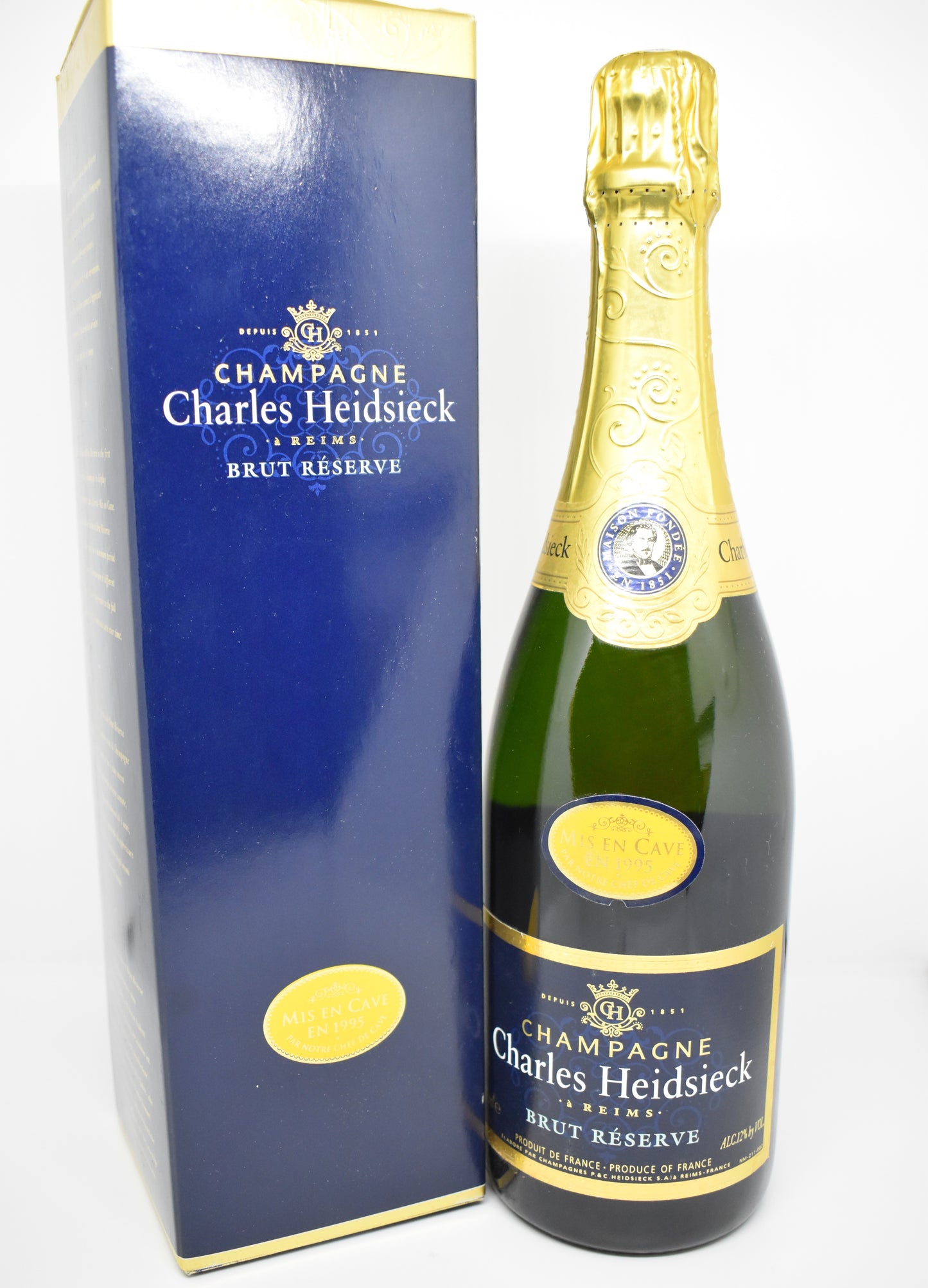 Charles Heidsieck - Champagne Brut Réserve - Mis en cave en 1995 - Avec étui d'origine