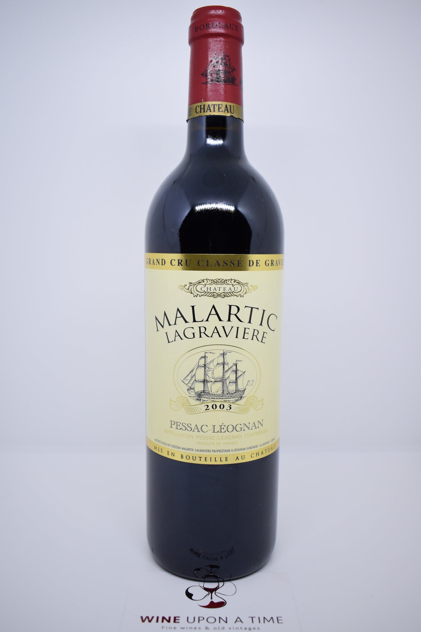 Vin rare millésime 2003 Malartic Lagravière parfait pour dégustation