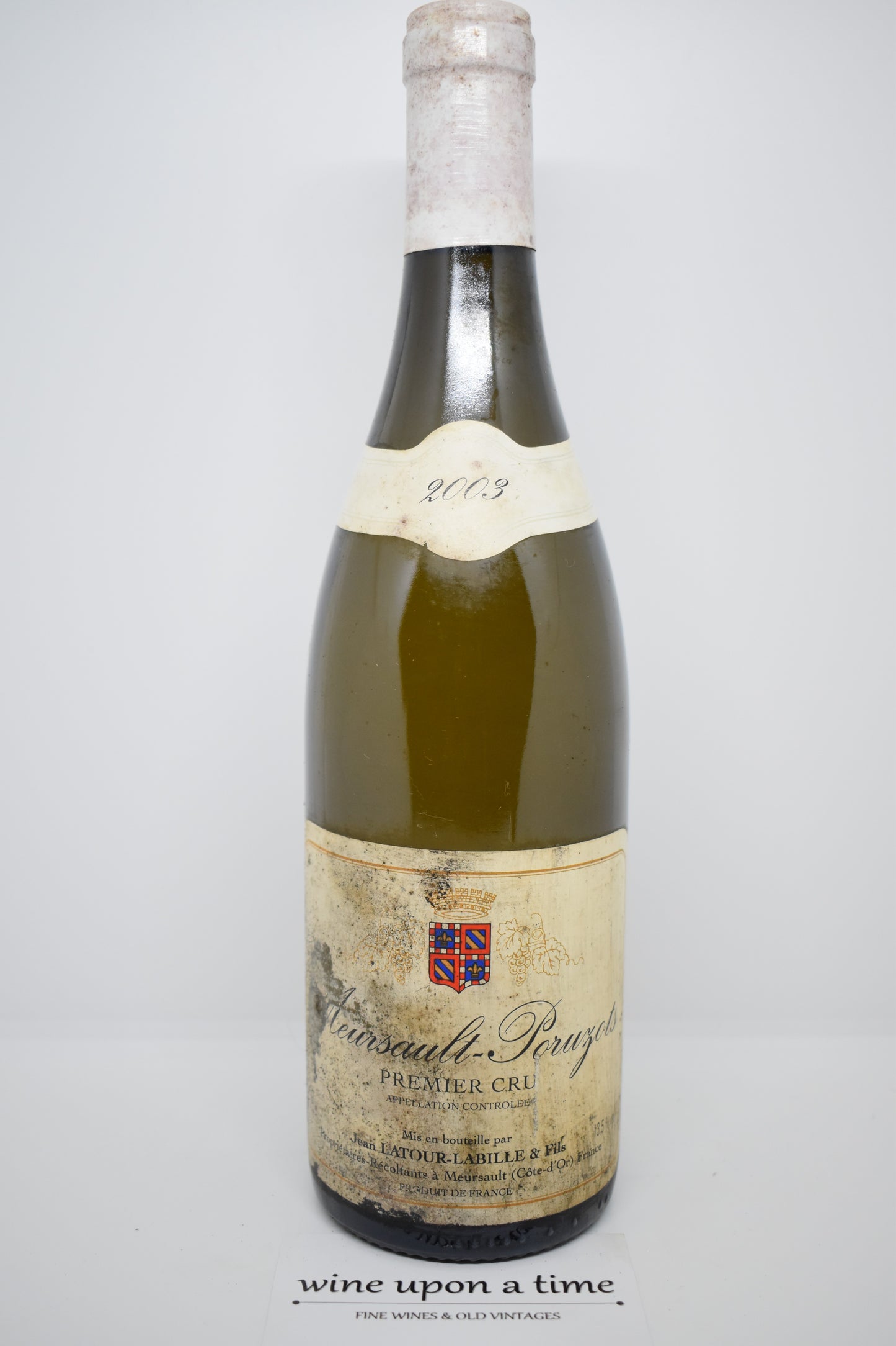 Meursault 2003 Premier Cru Poruzots, bouteille de qualité cave, prêt à offrir