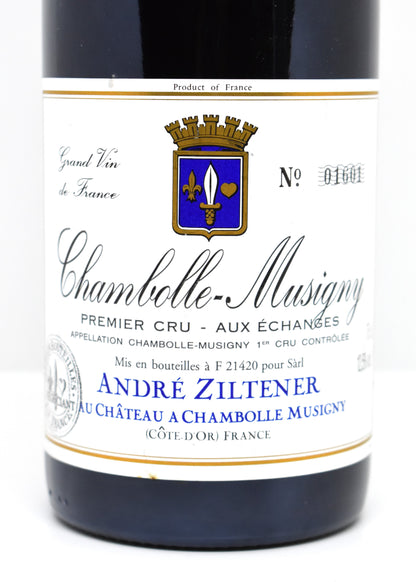 Étiquette André Ziltener Chambolle-Musigny Aux Échanges 1999