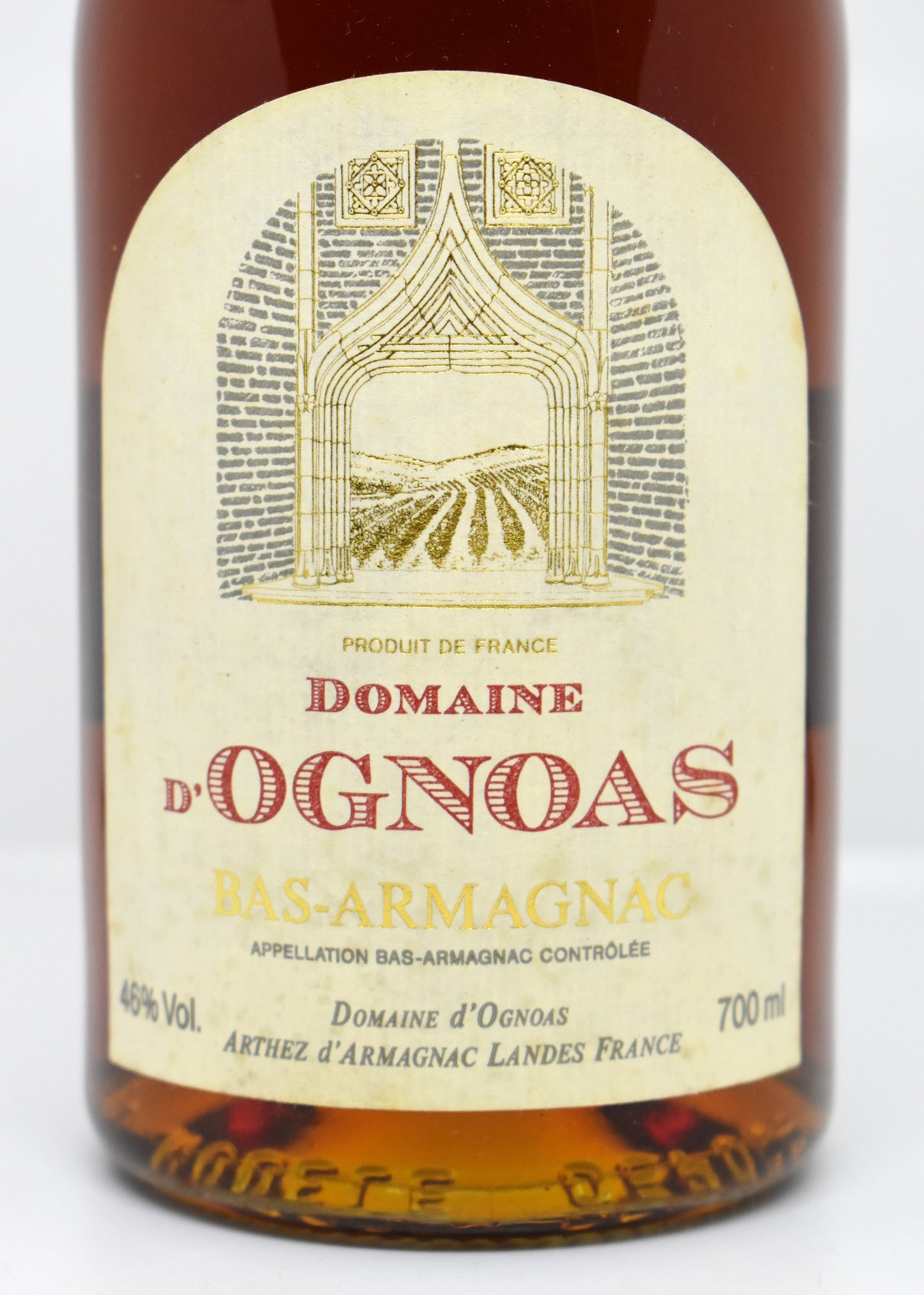 Historical 1976 Armagnac bottle Domaine d'Ognoas
