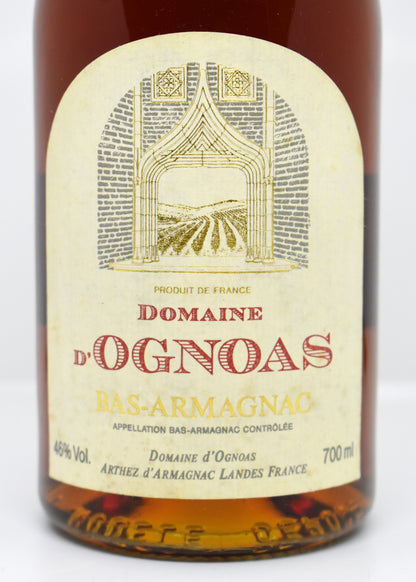 Historical 1976 Armagnac bottle Domaine d'Ognoas