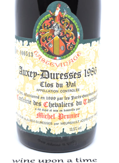 Auxey-Duresses 1er cru 1986 "Clos du Val"- Michel Prunier