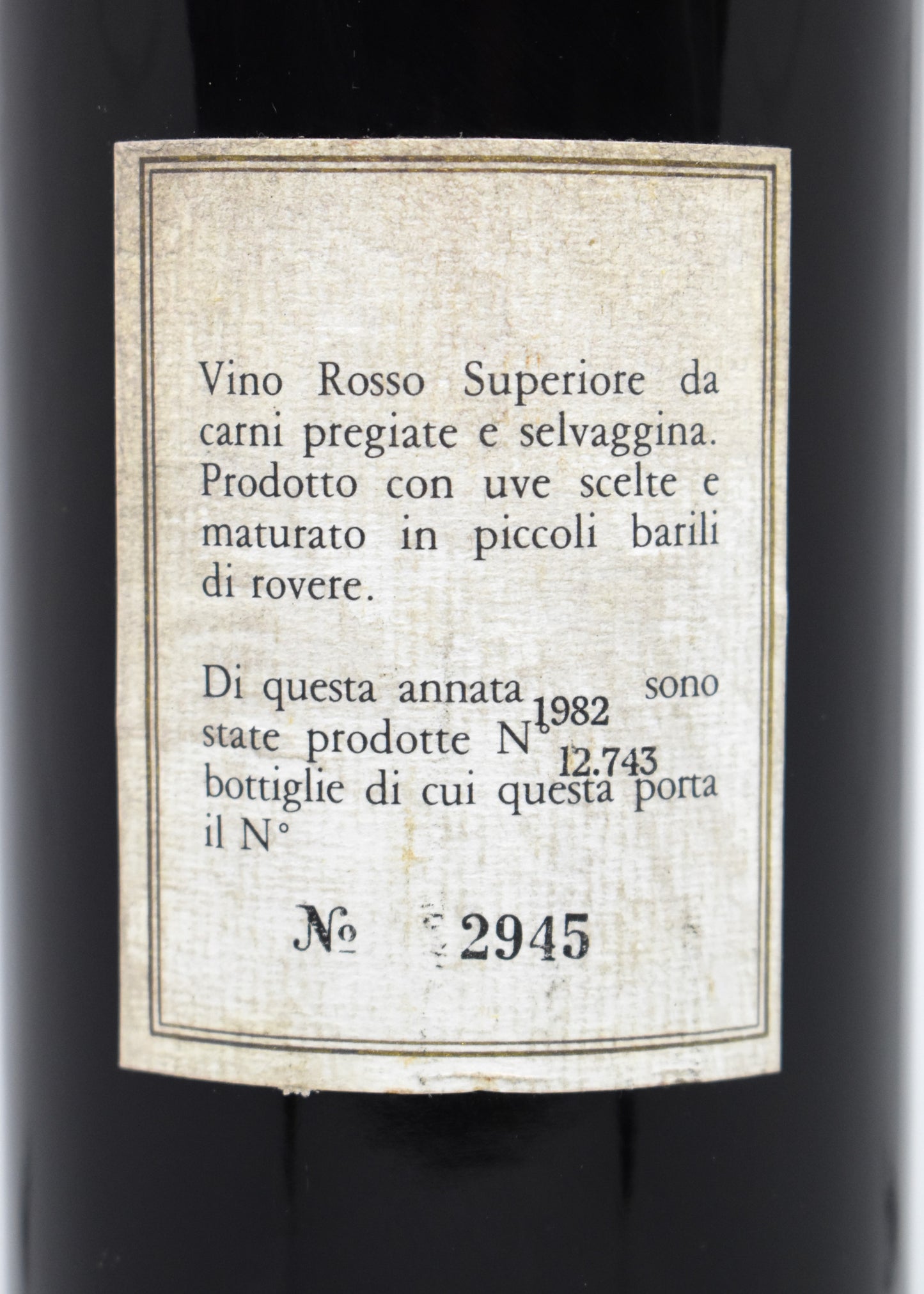 Commander vin Avignonesi Grifi 1982 millésime ancien Italie