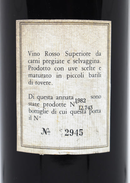 Commander vin Avignonesi Grifi 1982 millésime ancien Italie
