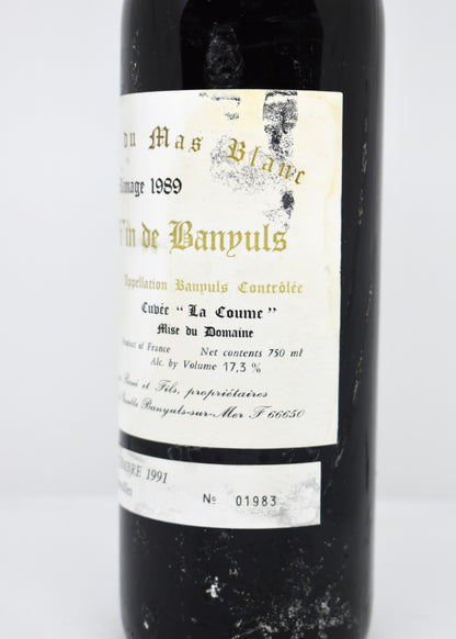 Vin doux naturel rouge 1989 cadeau anniversaire