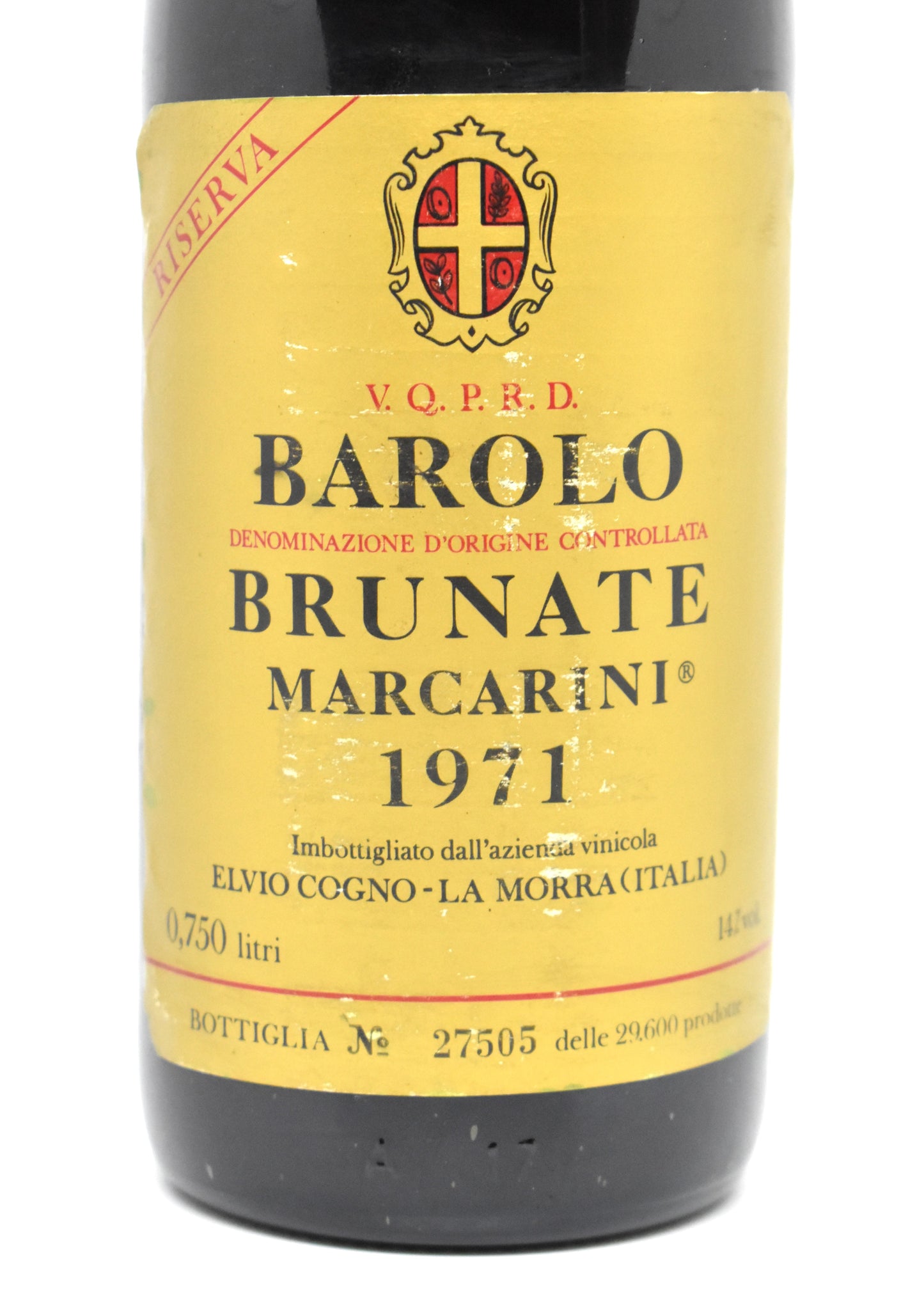 Vin de 1971 à offrir pour un anniversaire.