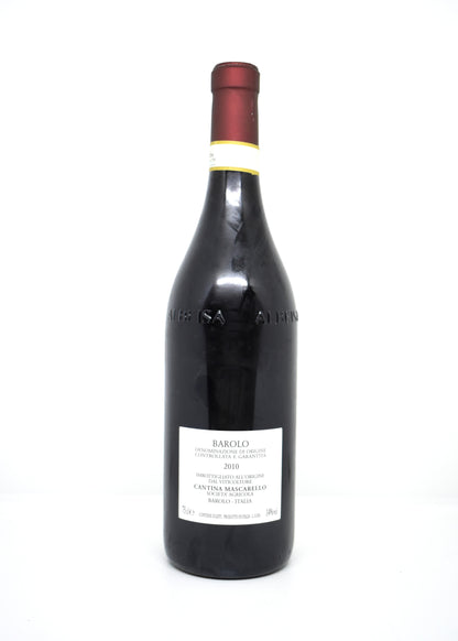 Gros plan etiquette d origine Maria Teresa Mascarello acheter une bouteille de Barolo 2010 Bartolo Mascarello