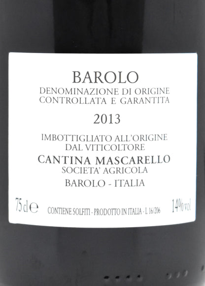 Original label detail view buy a bottle of Barolo 2013 Bartolo Mascarello