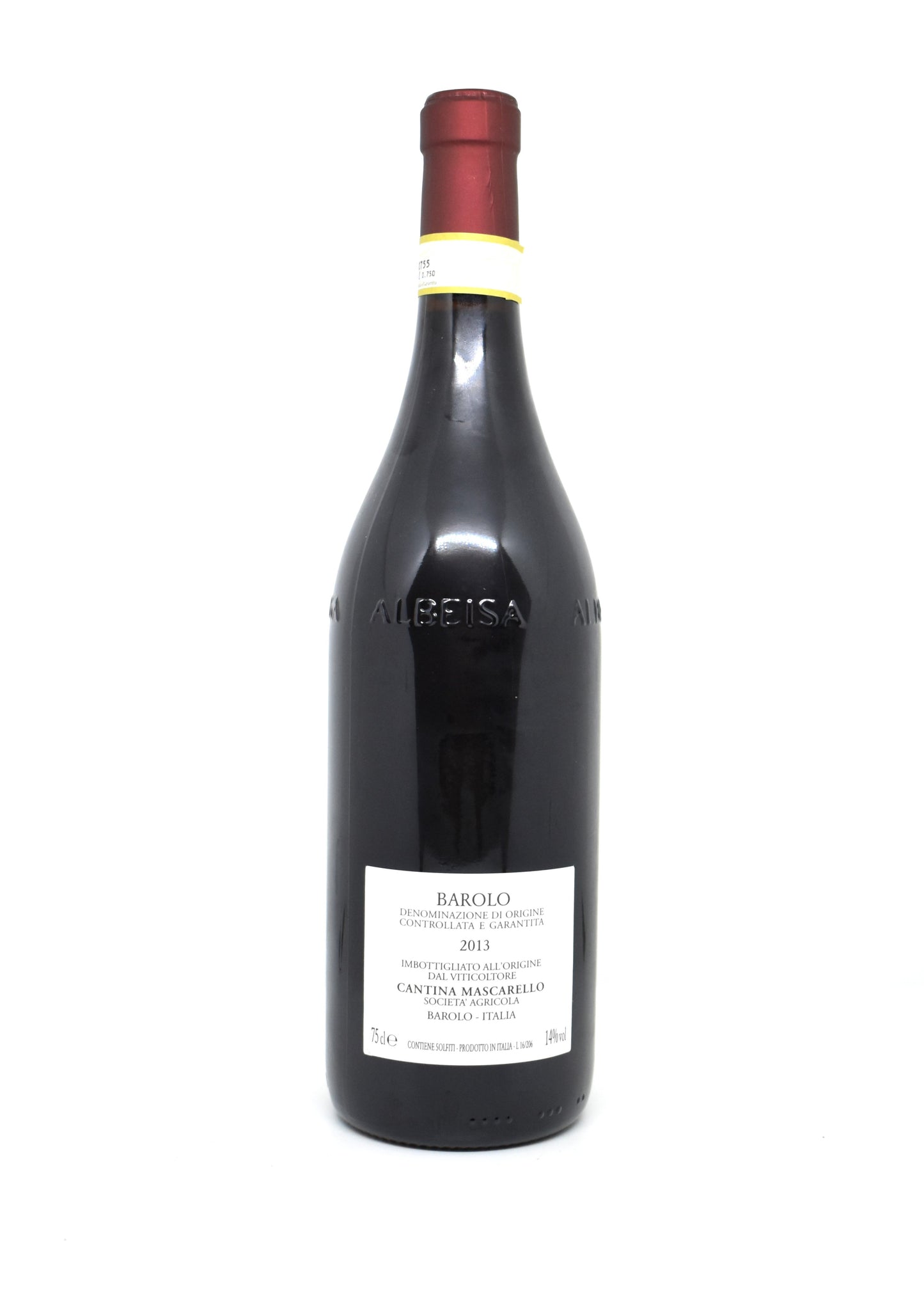 Gros plan etiquette d origine Maria Teresa Mascarello acheter une bouteille de Barolo 2013 Bartolo Mascarello