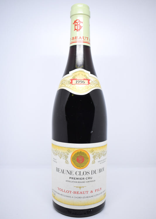 Beaune 1er Cru Clos du Roi 1996, Tollot-Beaut, cadeau millésime 1996 pour amateur de Bourgogne
