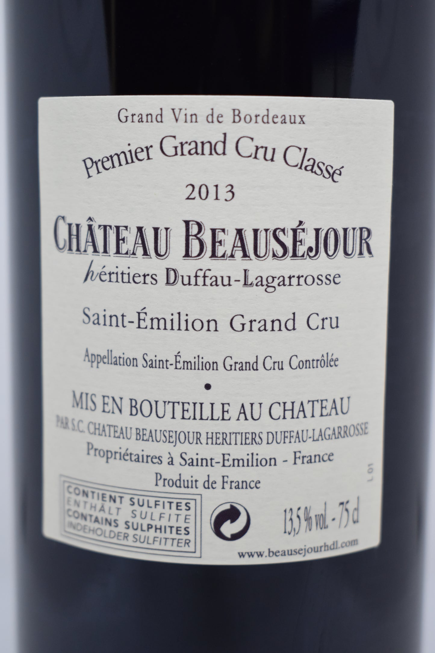 Chateau Beausejour 2013 - Saint-Emilion
